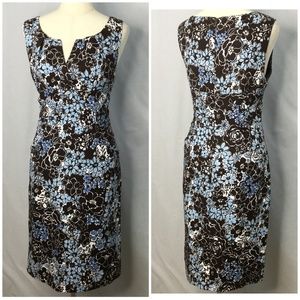 Adrianna Papell Lined Cotton Sheath Dress Size 12